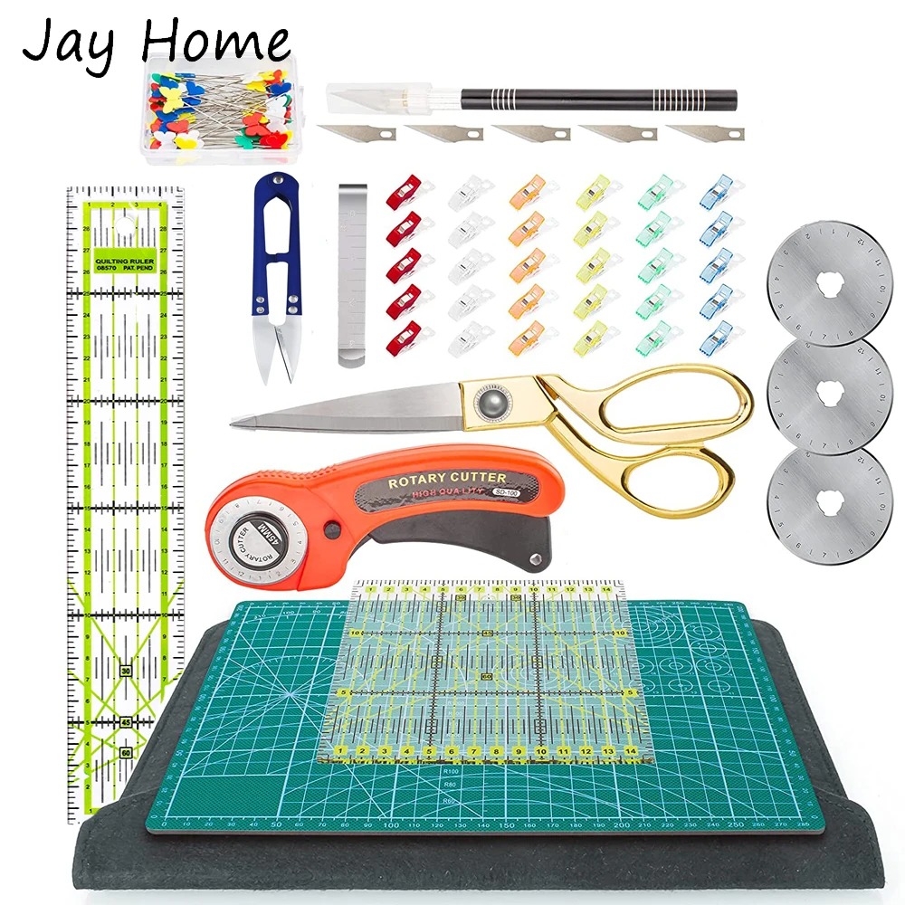 Rotary Cutter Fabric - 42 Buah Set Pemotong Putar 45Mm