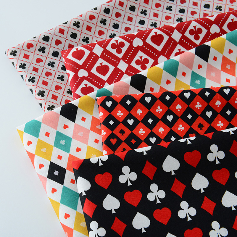 Textile For Sewing - Ins Poker Elemen Katun Kain Cetak