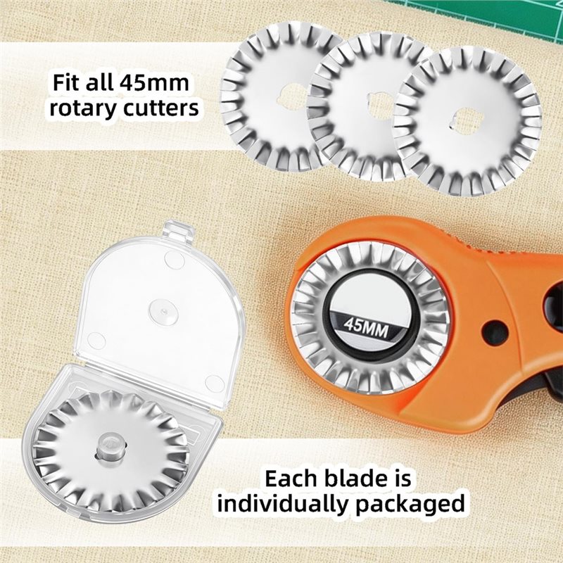 Rotary Cutter Fabric - PISAU ROTARY BERGERGIR 45MM UNTUK MENGERJAKAN