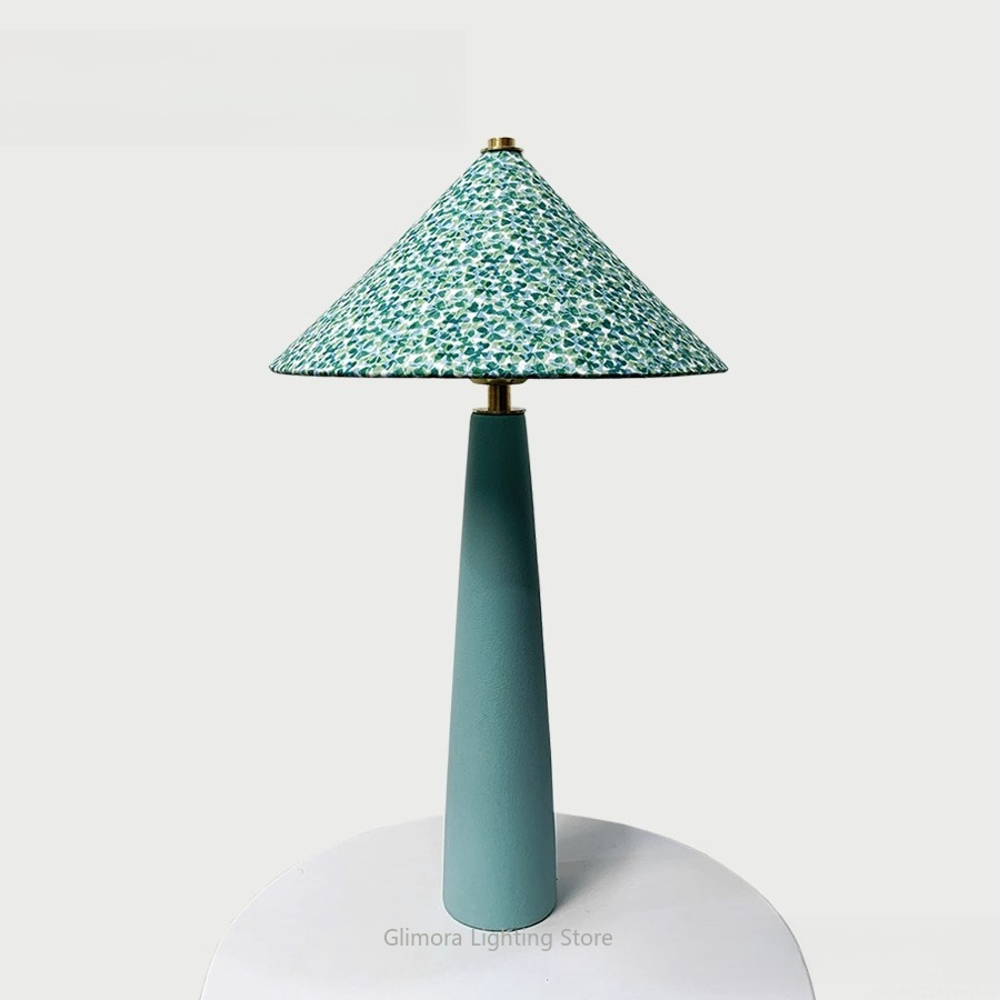Century Textile & Sewing Supply - Lampu Meja Bentuk Payung Teal: Kain