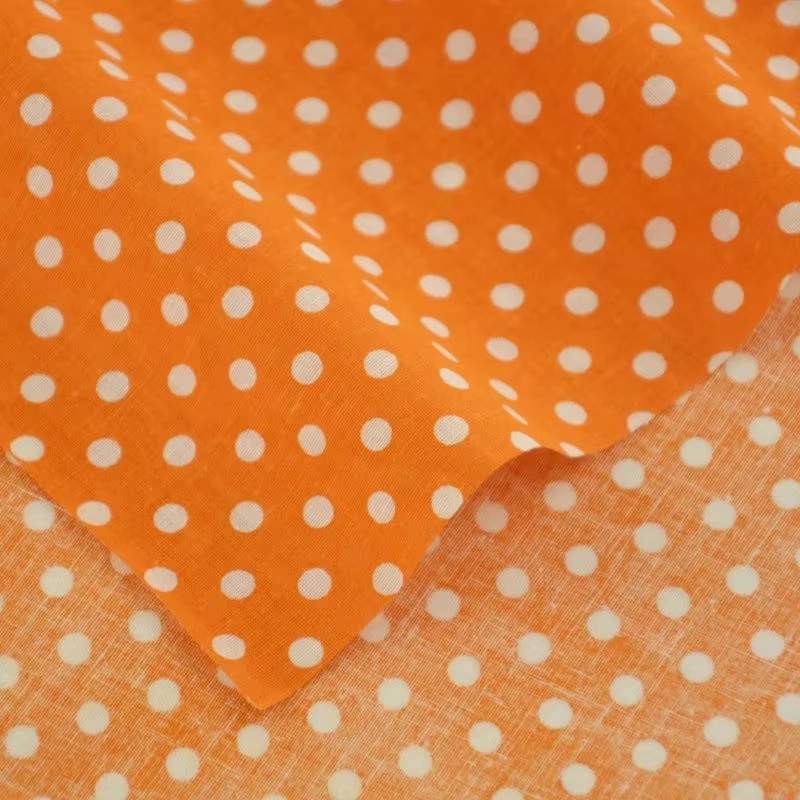 50X150CM Putih Oranye Polka Do - Textile For Sewing ulasan dan harga