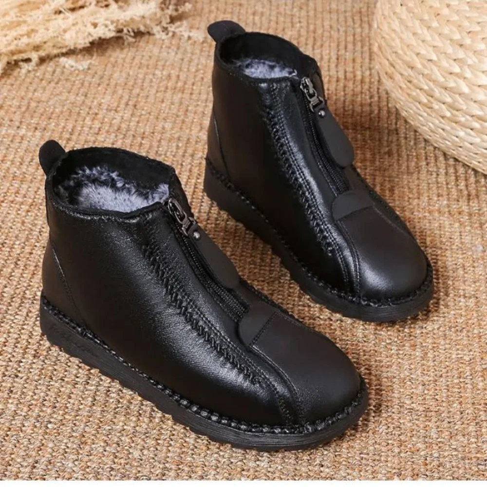 Sepatu bot tunggal wanita musi - Sewing Front Zipper ulasan dan harga