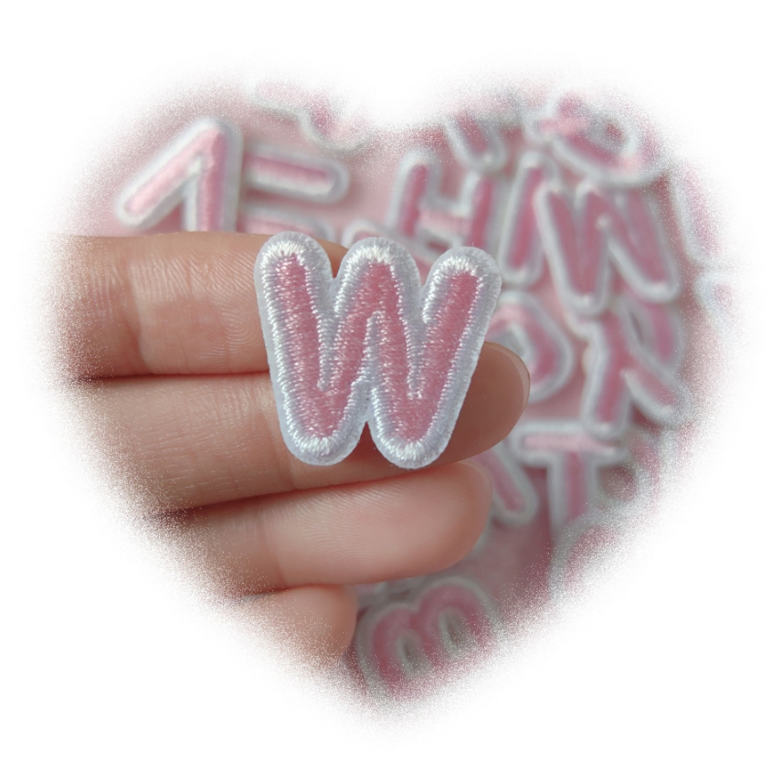 Patch Bordir Huruf Warna Pink  - Sewing Id ulasan dan harga