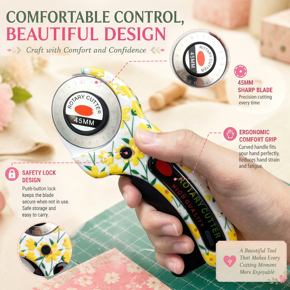 Pemotong Putar 45mm untuk Kart - Rotary Cutter Fabric ulasan dan harga