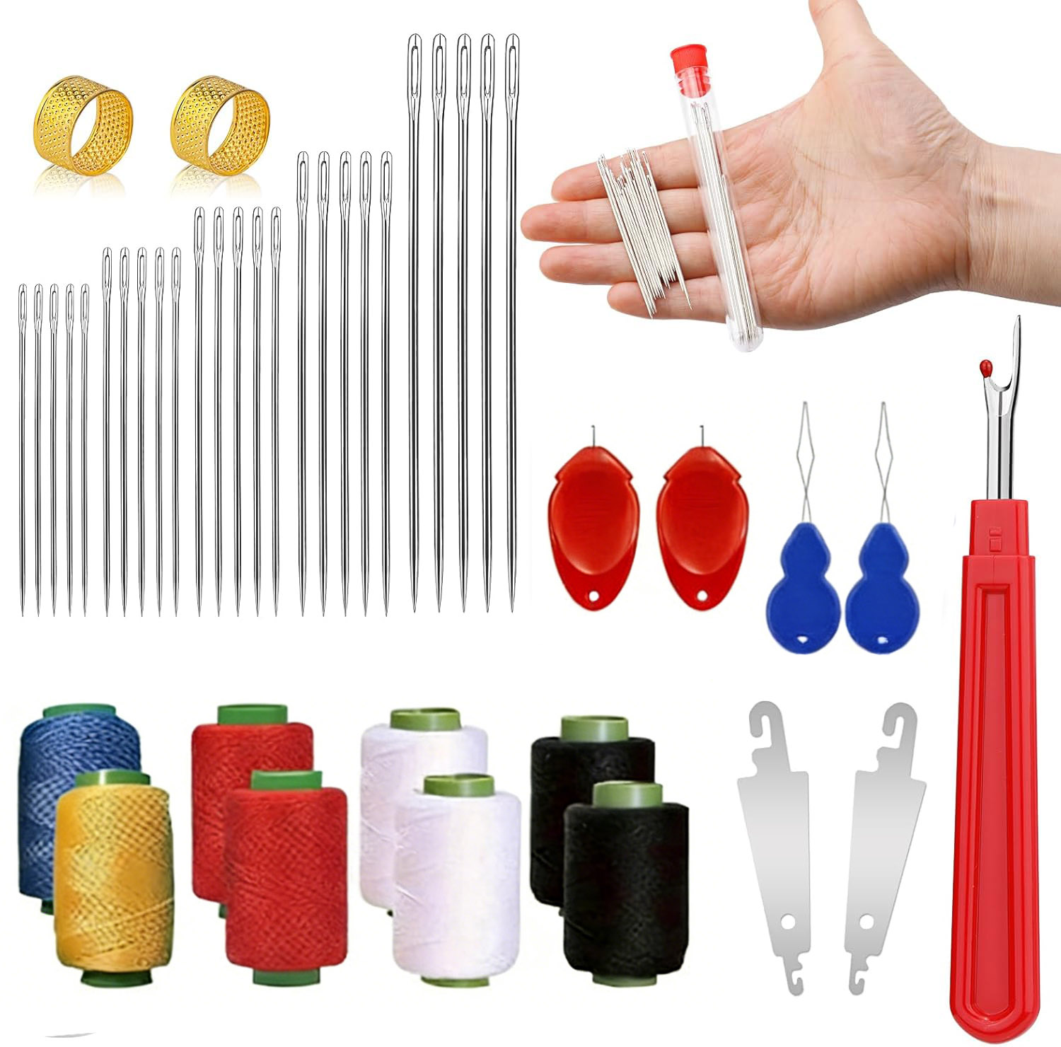 43pcs Set Jarum Jahit Mata Bes - Sewing Garments ulasan dan harga
