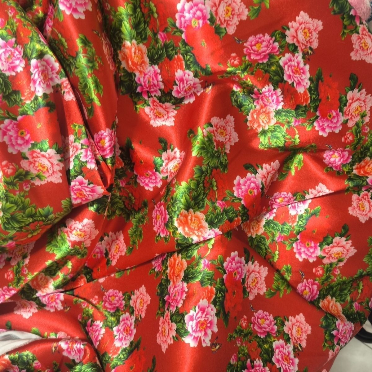 Kain Satin Asetat Motif Bunga  - Textile For Sewing ulasan dan harga
